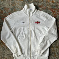 Sweat with zip y2k adidas england , size L , white