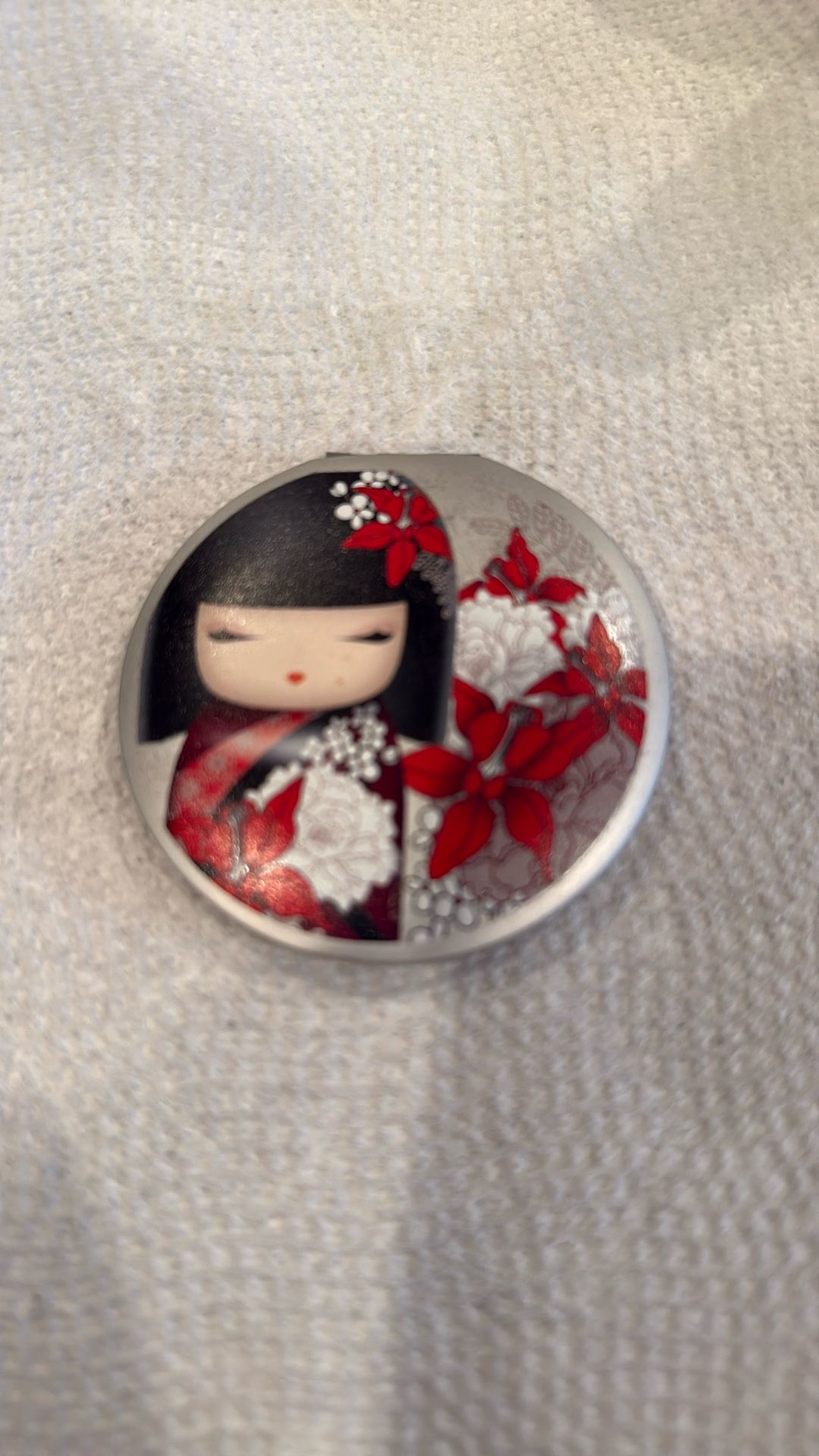 Cute COMPACT Kimmidoll 2.75" Floral w/ Mirrors