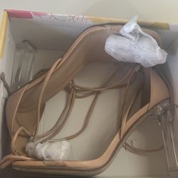 Strappy Nude Heels 