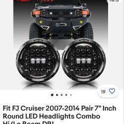 7" LED Headlight Convo W/ Adapters