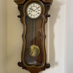 ANTIQUE GUSTAV BECKER REGULATOR VIENNA WALL CLOCK WORKING COMPLETE WITH CHIME KEY ETC