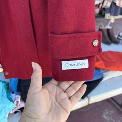 Red Calvin Klein Coat $15