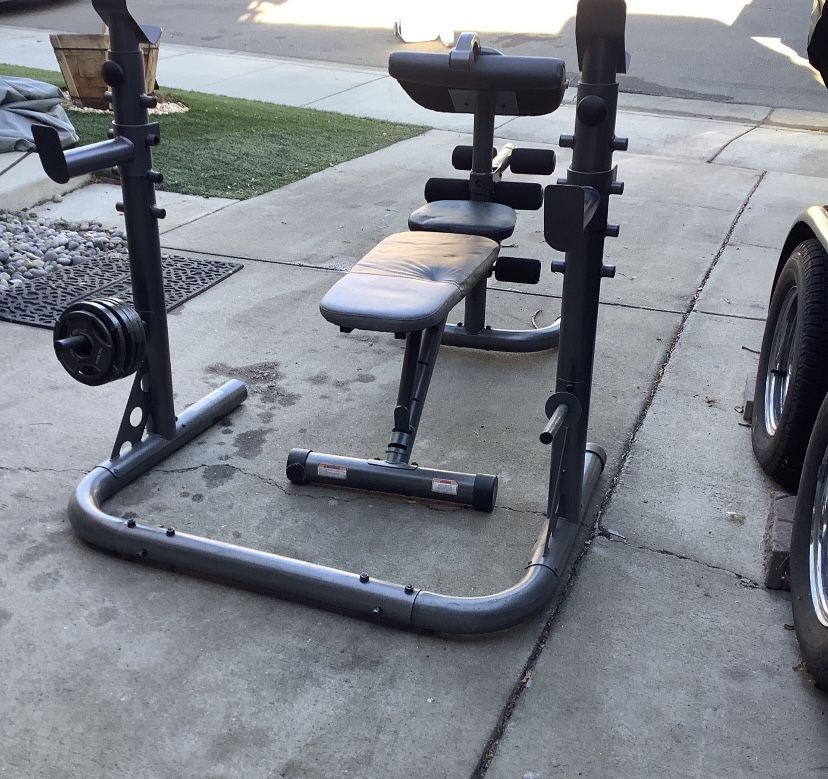 Weider Olympic Workout Bench With Squat Rack