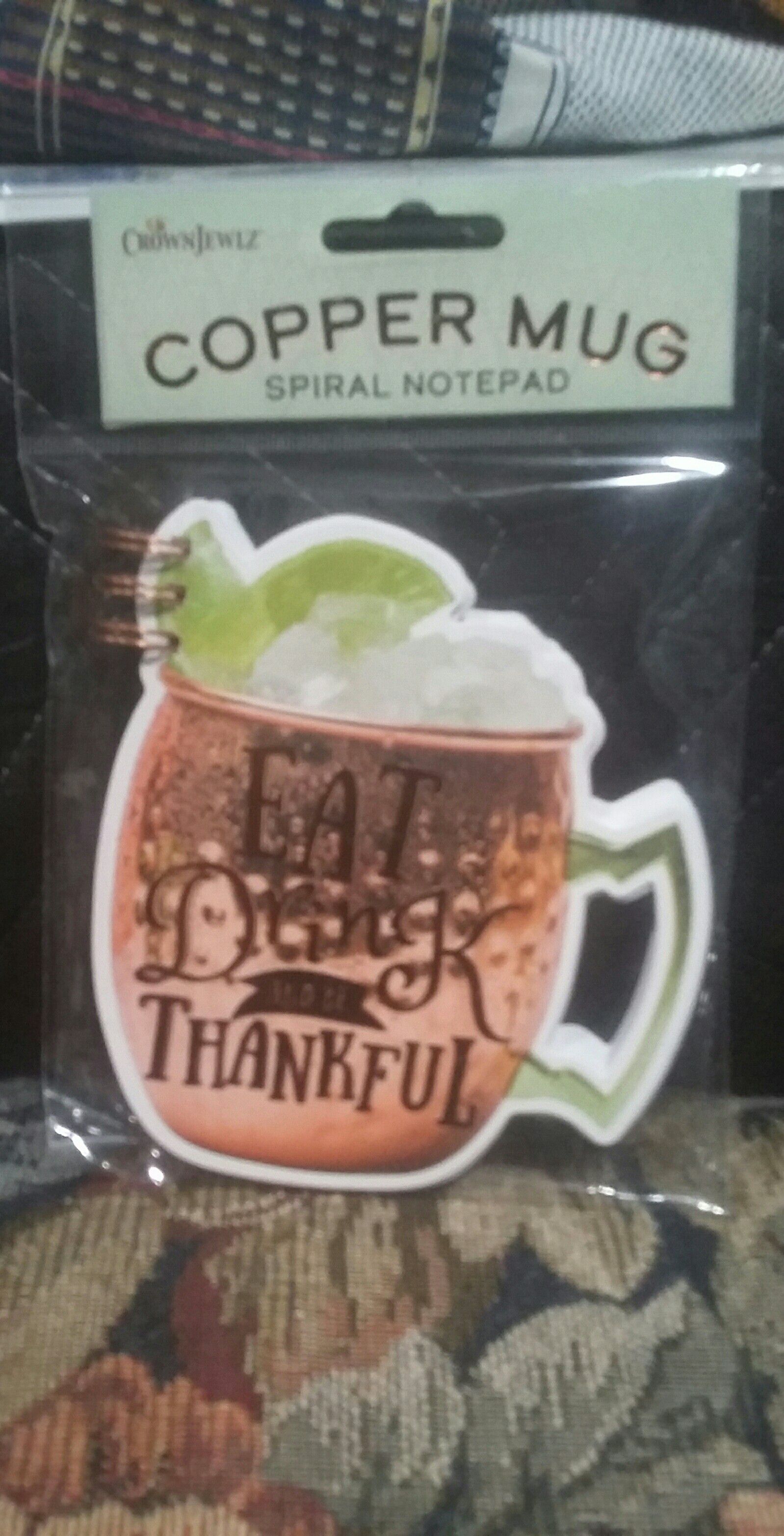 Copper Mug / Eat Drink and be Thankful spiral notepad(NEW)