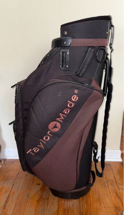 Vintage TaylorMade 5 Way Divider Golf Bag With Rain Cover & New Golf Glove