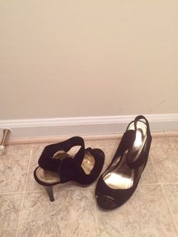 Baker's black suede heels size 9.5
