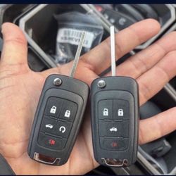 Chevrolet Camaro Cruze Euquinox GMC Terrain Buick Encore Keys Fobs Llaves Cut And Programmed 