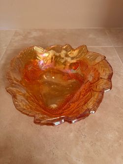 Marigold Carnival Glass Bowl