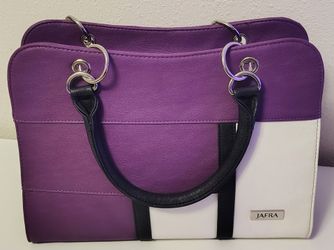 Jafra Purple and White Handbag