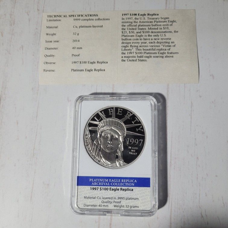 1997 AMERICAN MINT $100 LIBERTY EAGLE COIN