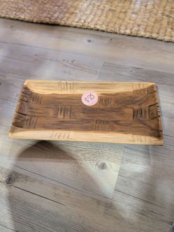 Carved Wooden Decorative Tray