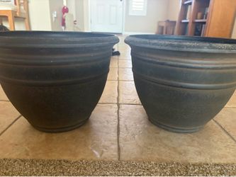 2 - Durable Resin “Southern Patio” Planters