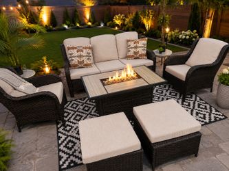 6 Piece Patio Furniture Bundle Set