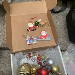 2small Boxes Of Christmas Ornaments 