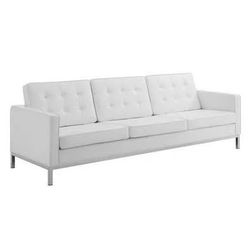 ** Faux Leather Sofa / Couch Modway Loft Tufted Upholstered — VERY GOOD CONDITION **