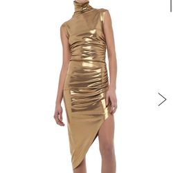 Norma Kamali Gold Dress