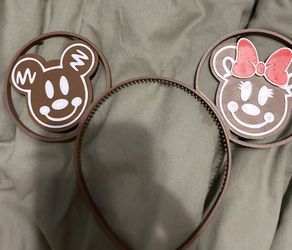 Disney Minnie Mickey gingerbread ears headband