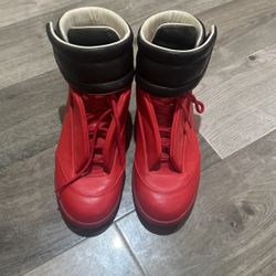 Maison Margiela Future High Red & Black Sneakers