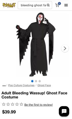 Adult Bleeding Wassup Ghost Face Costume