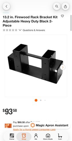 Adjustable Heavy Duty Firewood Rack Bracket Kit