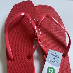 Women’s Size 10 Squared Toe Flip Flop Sandals
