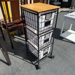3 Wire Drawer Storage Cart Clean and Good Condition