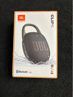 Brand New Sealed JBL Clip 5 Portable Bluetooth Speaker – Waterproof & Dustproof