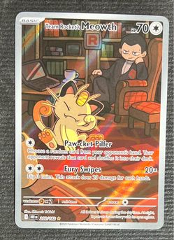 Team Rocket's Meowth 203/182 Pokémon Card