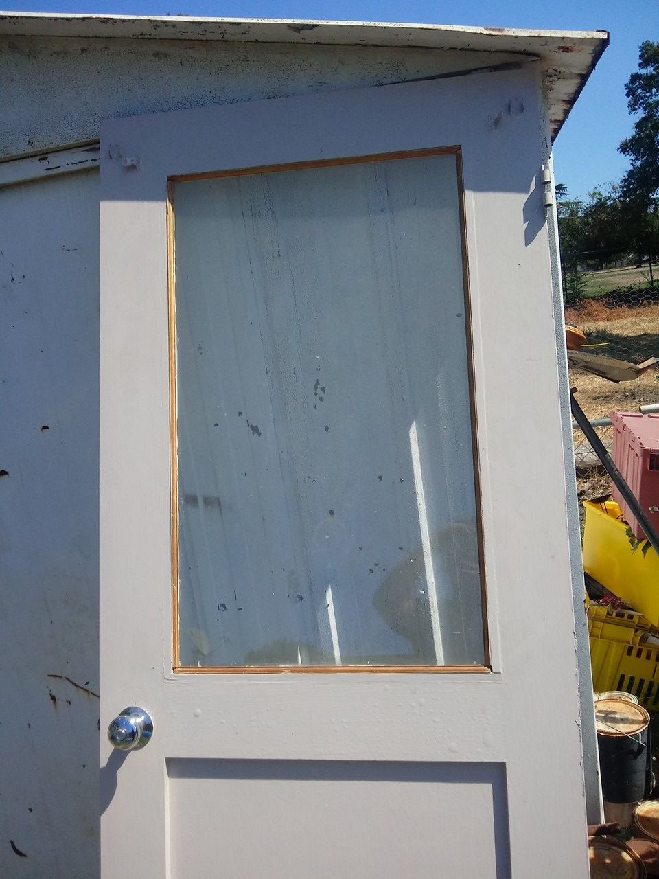 Door with glass