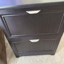 2 Drawer File Cabinet (dark Brown)