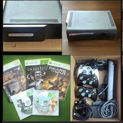 Xbox 360 Elite 120GB Console Bundle + Kinect + 3 Controllers + GTA V MW3 Tested
