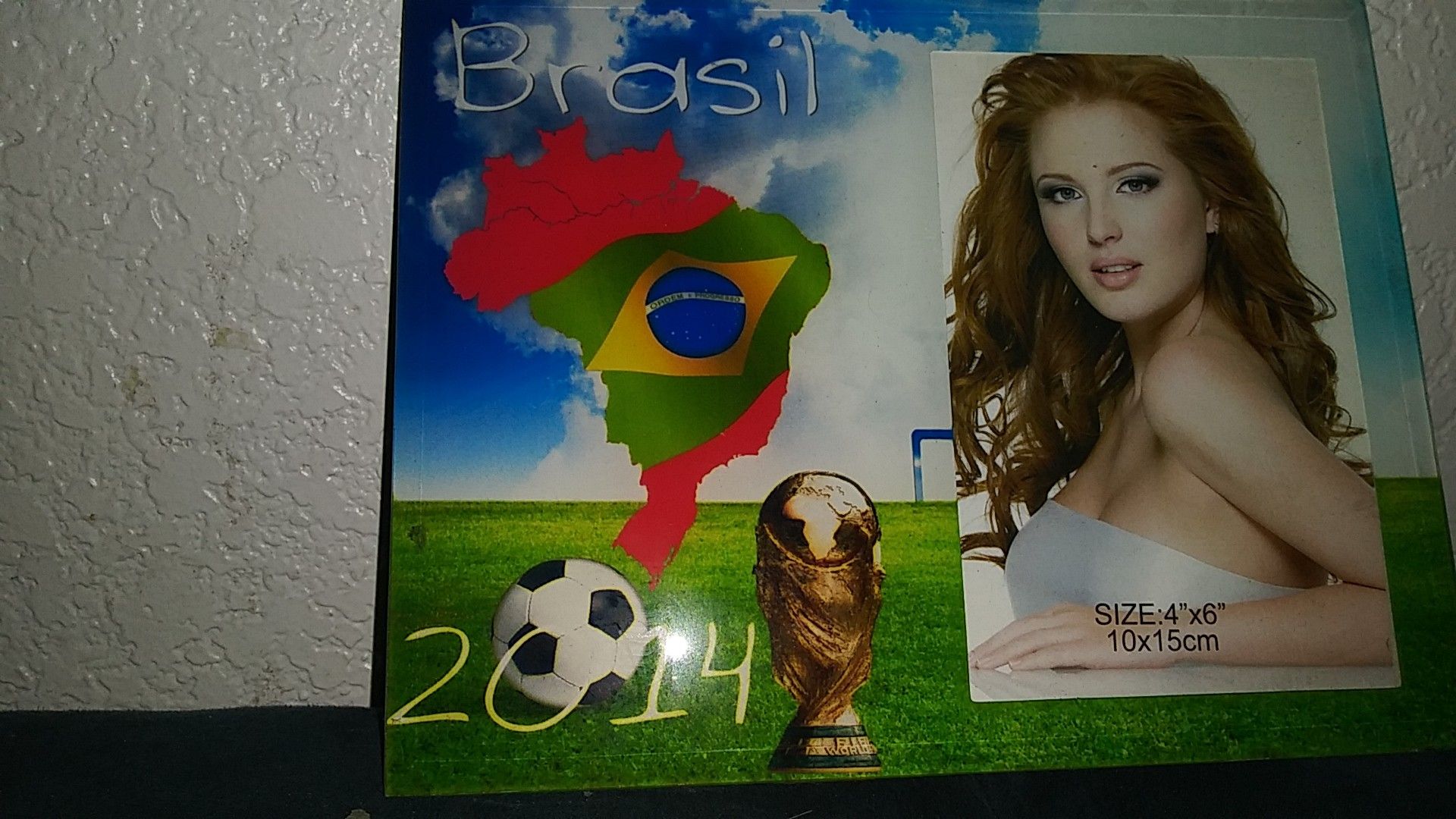 World cup 2014 brasil glass photo frame brand new