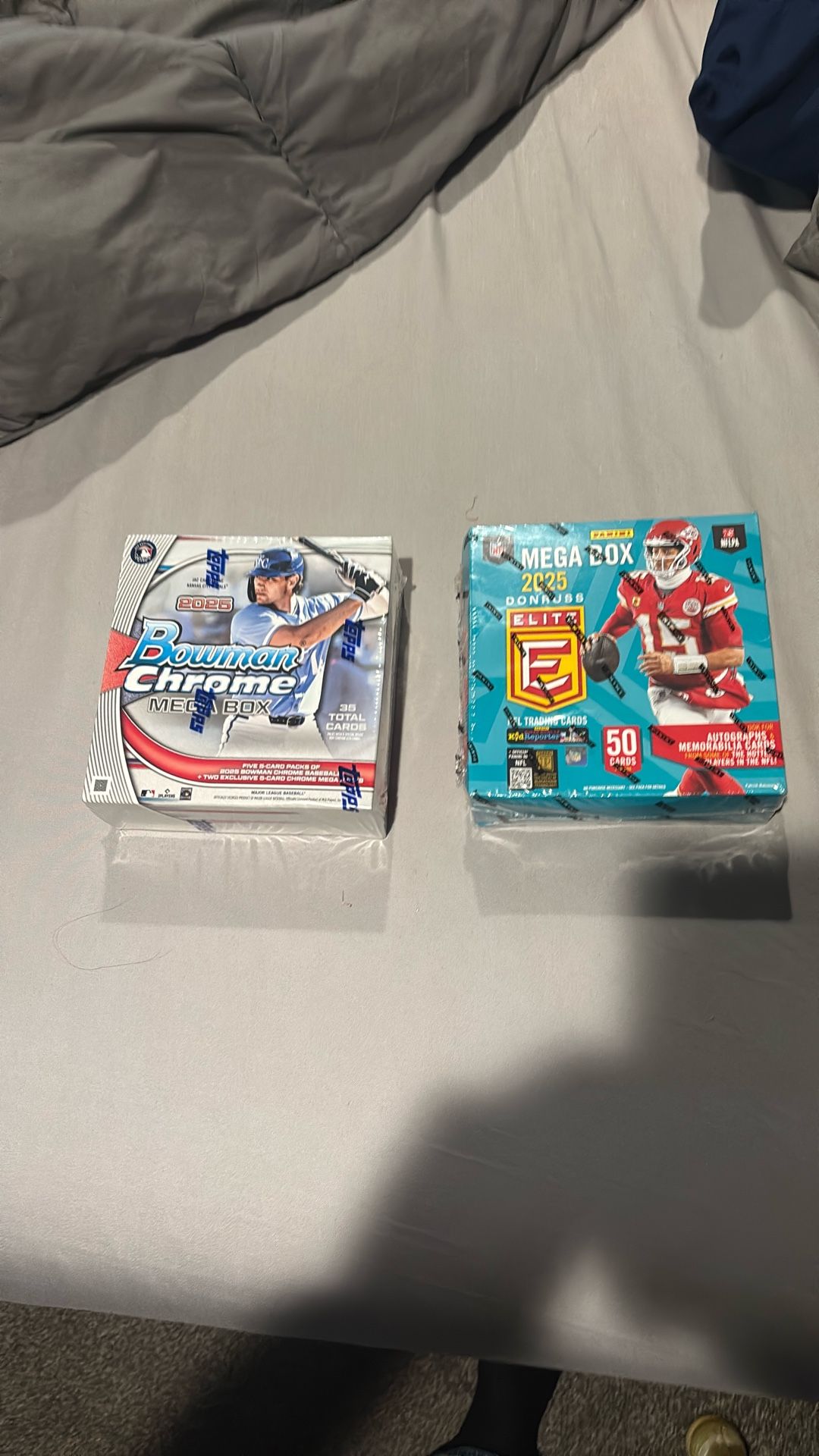 Bowman Chrome 2025 Mega box, And Elite  Donruss  2025 Mega Box 