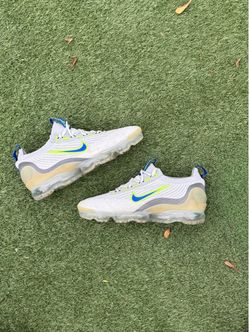 2021 Nike Air Vapormax 2021 Flyknit 'White Volt Hyper Royal' DC9394-100
