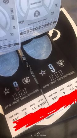 Raiders Vs Cowboys sec 227 row 2