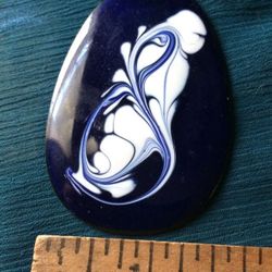 Lg Copper Enameled Pendant