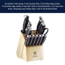 BRAND NEW HENCKELS Statement Razor-Sharp 15-Pc Knife Block Set w/ Block