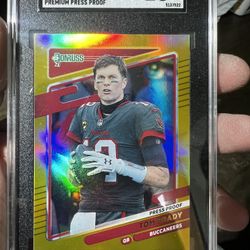2021 Donruss #1 Tom Brady No Helmet Premium Press Proof Gold  Gem Mt. 10