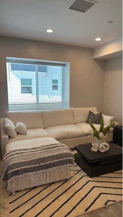 Cream/black striped rug!