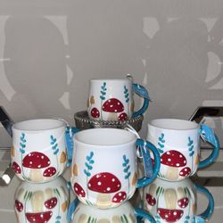 4-NWT LANG 3D MUSHROOM GARDEN CERAMIC MUGS for Sale in Forney, TX - OfferUp