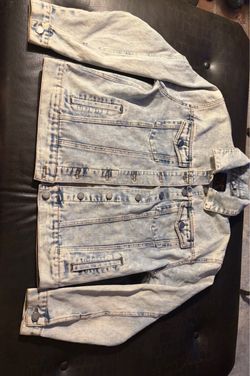 Light Wash Acid Wash Denim Jacket