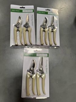 6PCS Premium garden shears, pruning scissors gardening tools, pruners for flower, bushes, rose and fruit tree, use for florist, yard and orchard the p