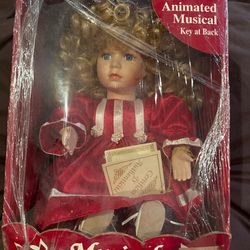 Vintage Soft Expressions Animated Musical Porcelain Doll - NIB with COA