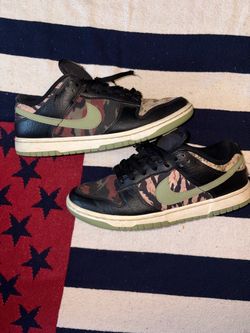 Dunk Low SE Crazy Camo Black Multi Olive Size 8.5