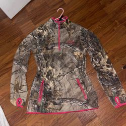 Real Tree Camo Jacket With Pink Trim 