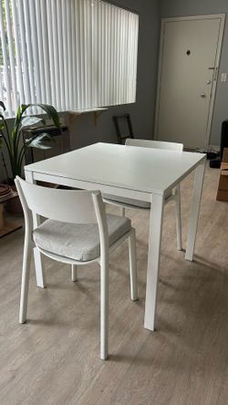 White dining table IKEA white square table (no chairs)