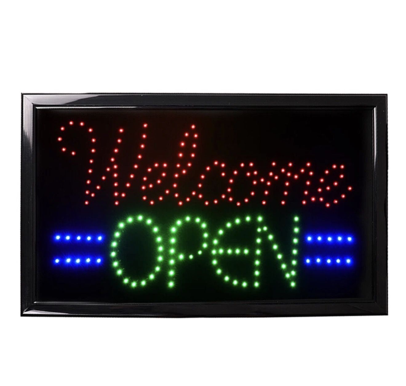 LED Neon Open Sign Shop Light Electric Display Board Business Store Hotel Window