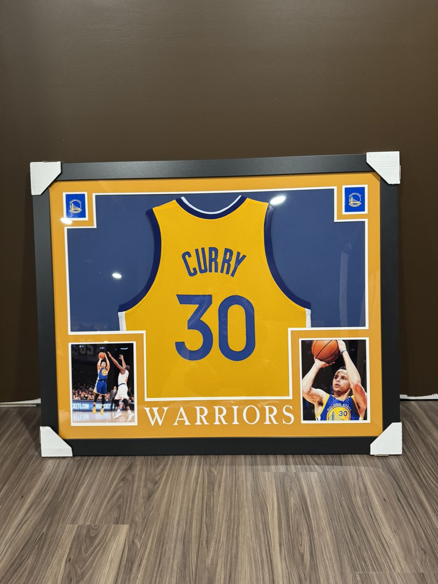 Framed Steph Curry Jersey