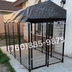 Outdoor Dog Cage Kennel with Tarp Shade – 8x4x6 ft  (New in Box)