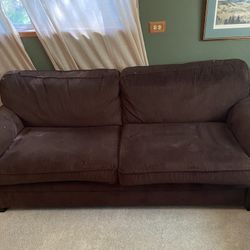 Sleeper Couch Brown Corduroy Pull Out Couch 